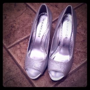 Peep toe Sparkle Heels. Size 7
